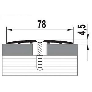 Порог АЛ-492 (80мм) 1,8м (алюминий) #221128